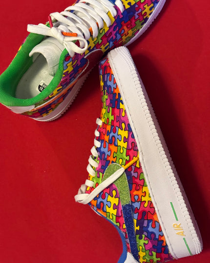 Autism Awareness Glitter Custom AF1