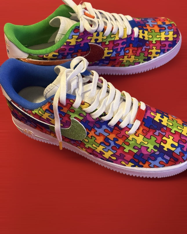 Autism Awareness Glitter Custom AF1