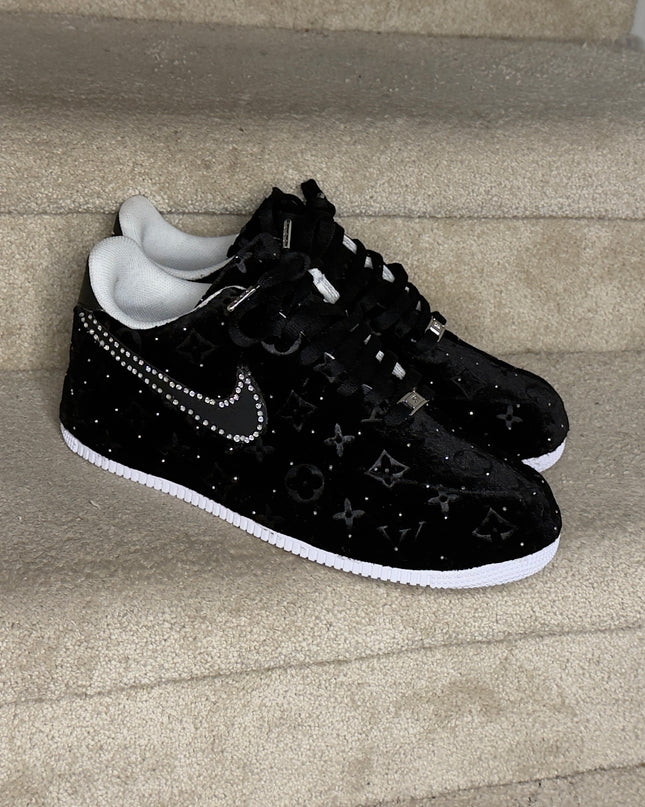 Black Rhinestone lv  AF1