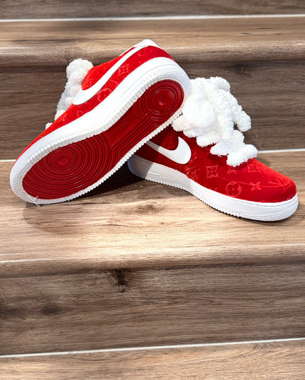 Red Bottom Lv velvet AF1