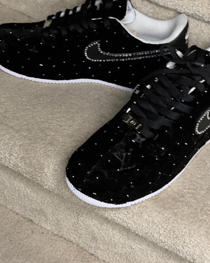 Black Rhinestone lv  AF1