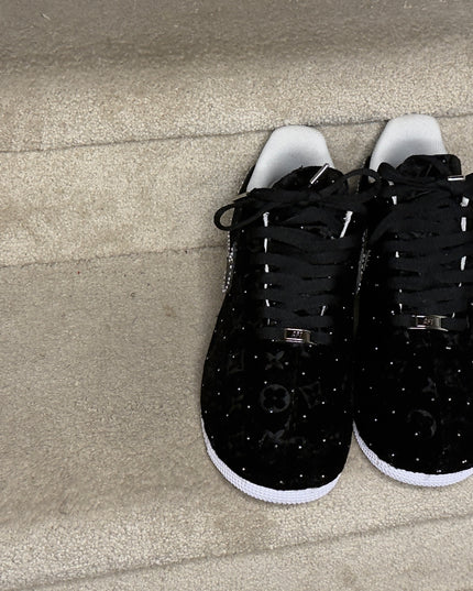 Black Rhinestone lv  AF1