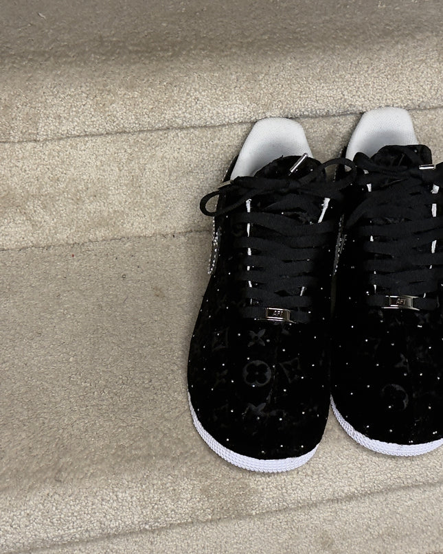 Black Rhinestone lv  AF1