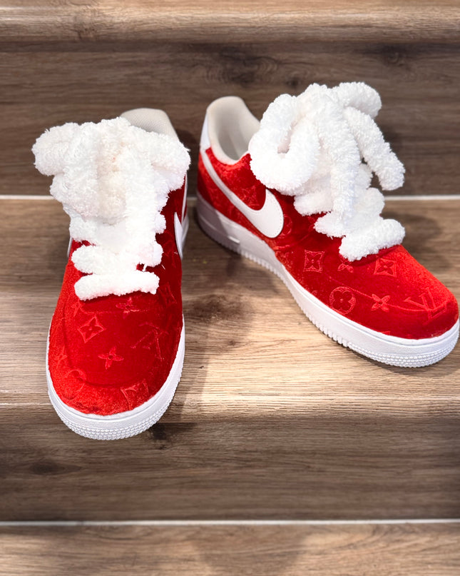 Red Bottom Lv velvet AF1