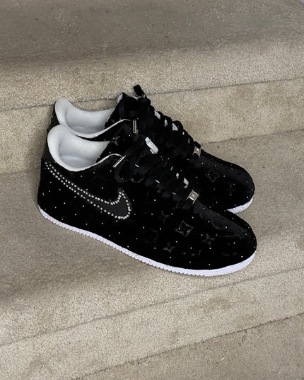 Black Rhinestone lv  AF1
