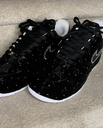 Black Rhinestone lv  AF1