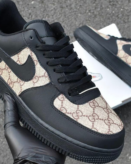 Custom black monogram af1