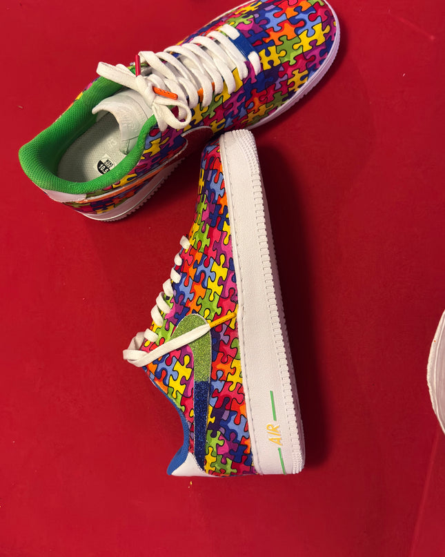 Autism Awareness Glitter Custom AF1