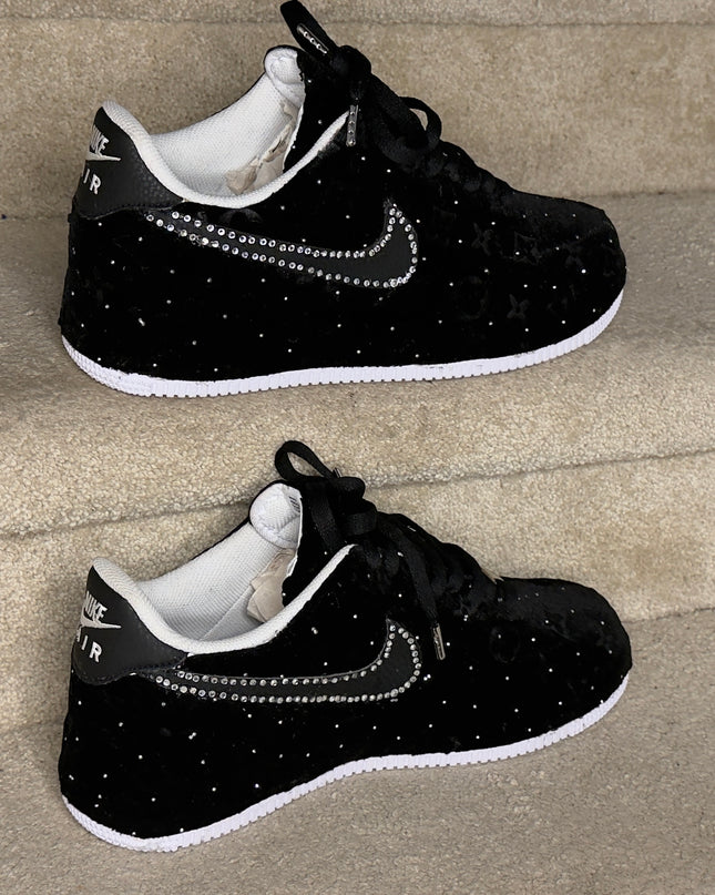 Black Rhinestone lv  AF1