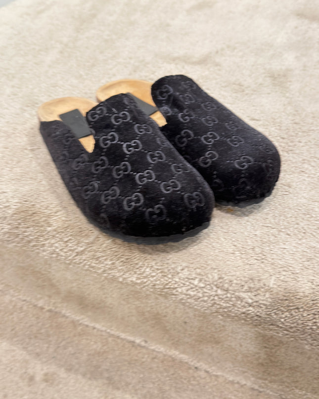 BLACK CUSTOM MULES