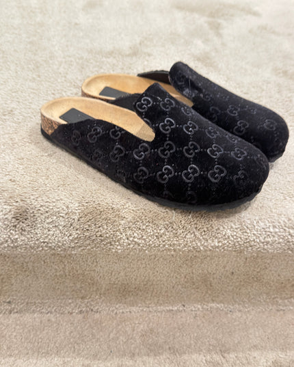 BLACK CUSTOM MULES