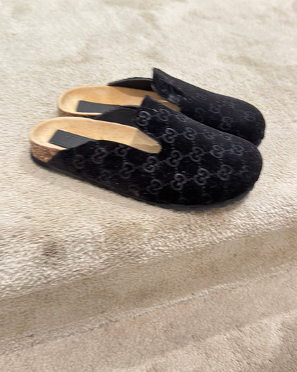 BLACK CUSTOM MULES