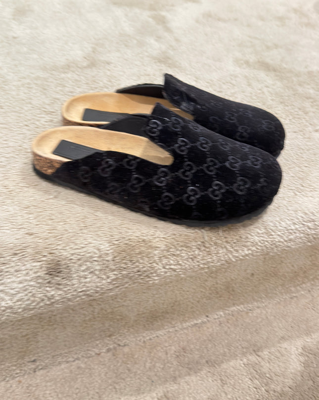 BLACK CUSTOM MULES