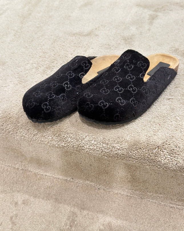 BLACK CUSTOM MULES