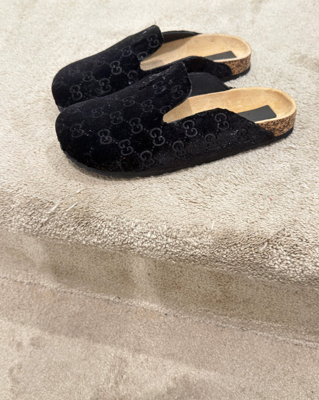 BLACK CUSTOM MULES