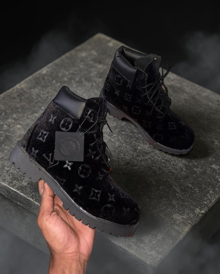 Black Velvet  Custom Timberlands