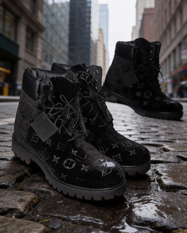 Black Velvet  Custom Timberlands