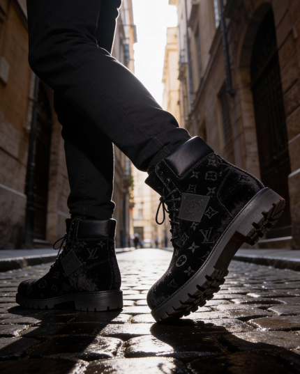 Black Velvet  Custom Timberlands