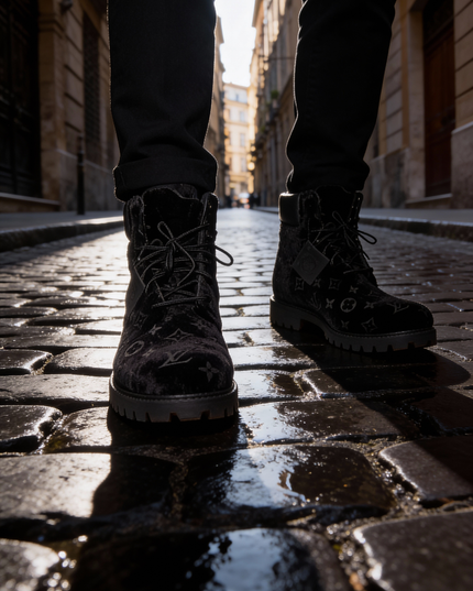 Black Velvet  Custom Timberlands