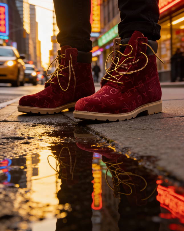 Velvet candy apple timberlands