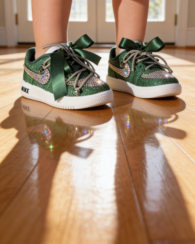 Rhinestone custom this is a toddler shoe only !!!