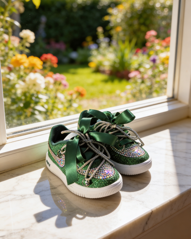 Rhinestone custom this is a toddler shoe only !!!