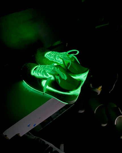 SPRITE Glitter AF1 ..GLOW IN THE DARK - MQ Customs