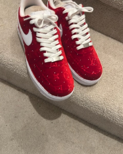 CUSTOM RED VELVET RHINESTONES