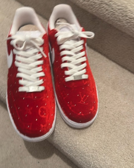 CUSTOM RED VELVET RHINESTONES
