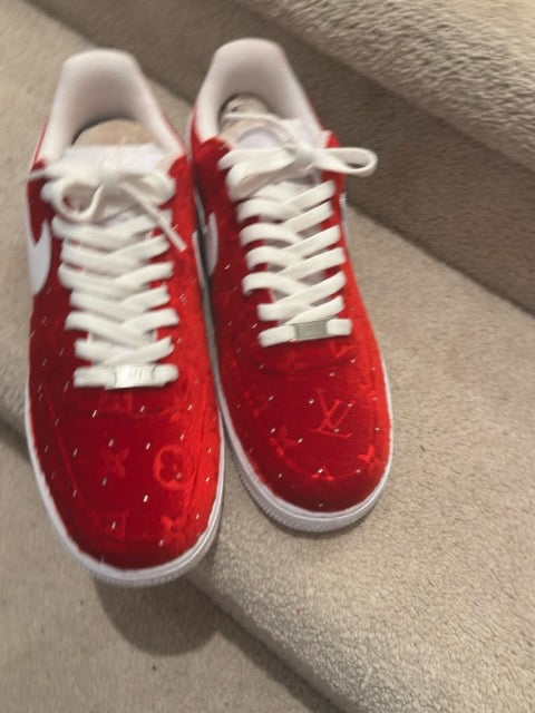 CUSTOM RED VELVET RHINESTONES