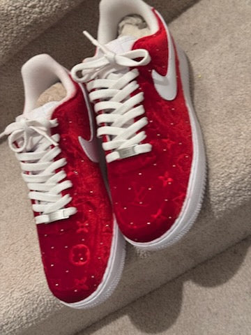 CUSTOM RED VELVET RHINESTONES