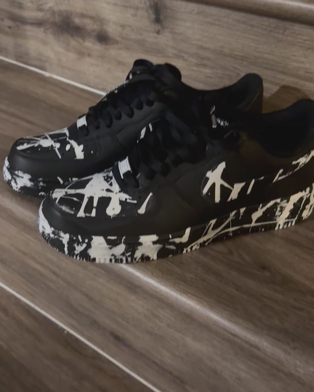 White & Black AF1 Splatter